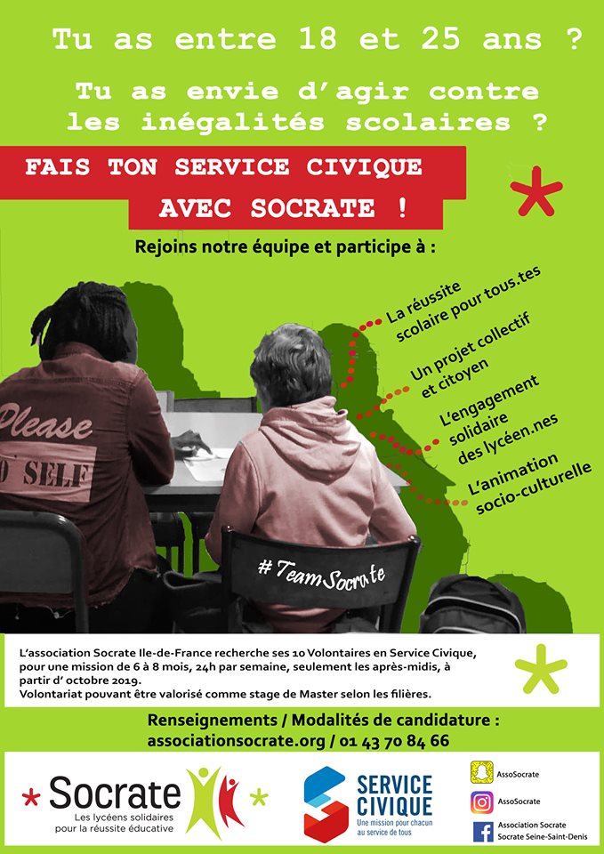 Recrutement de Services Civiques : campagne lancée !