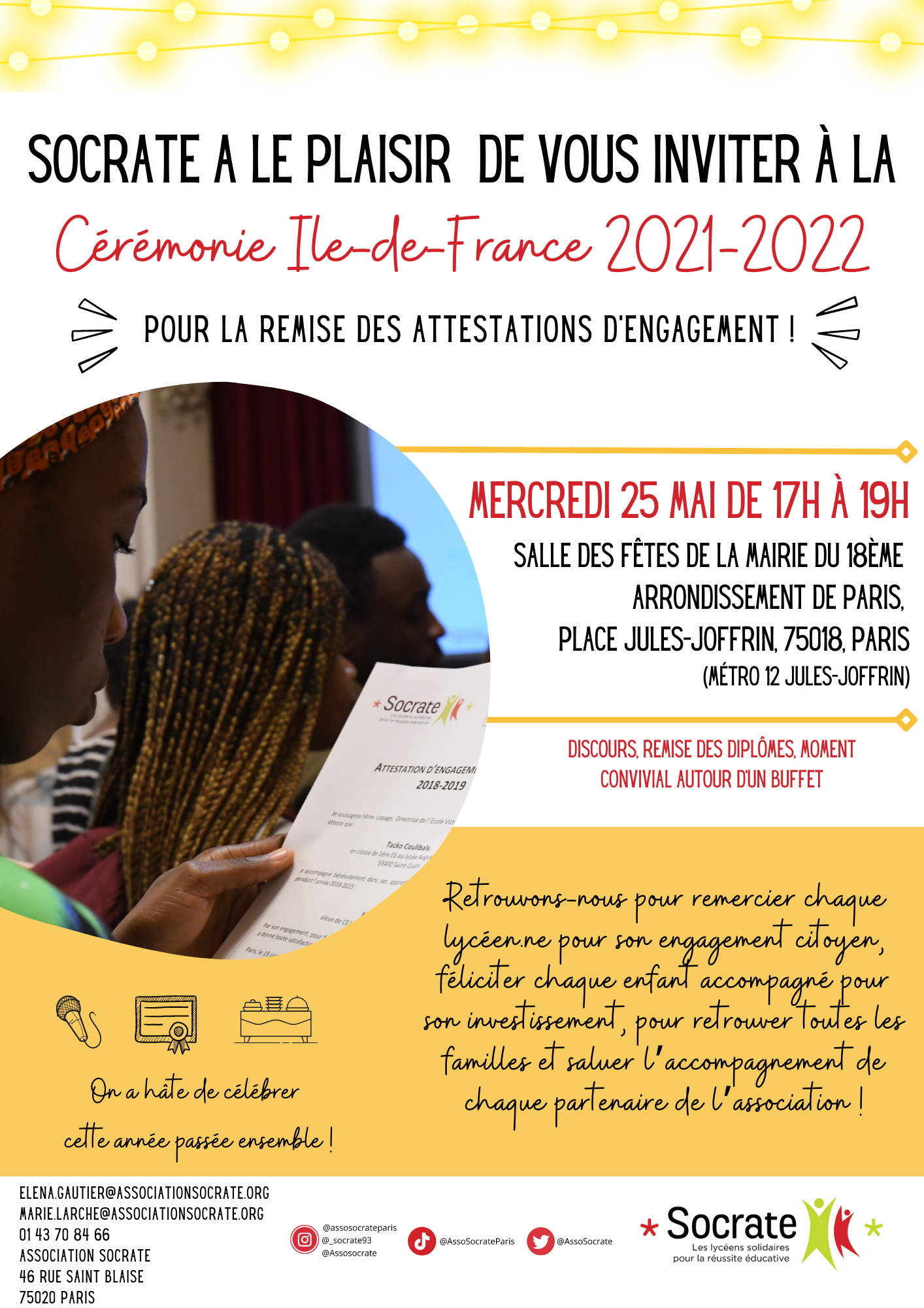 Mercredi 25 mai 2022 - Mairie du 18ème, 17h !